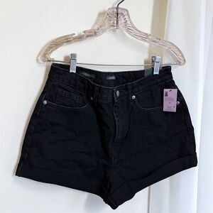 Wild Fable Target NWT highest rise mom cuffed black denim jean shorts sz 10 / 30